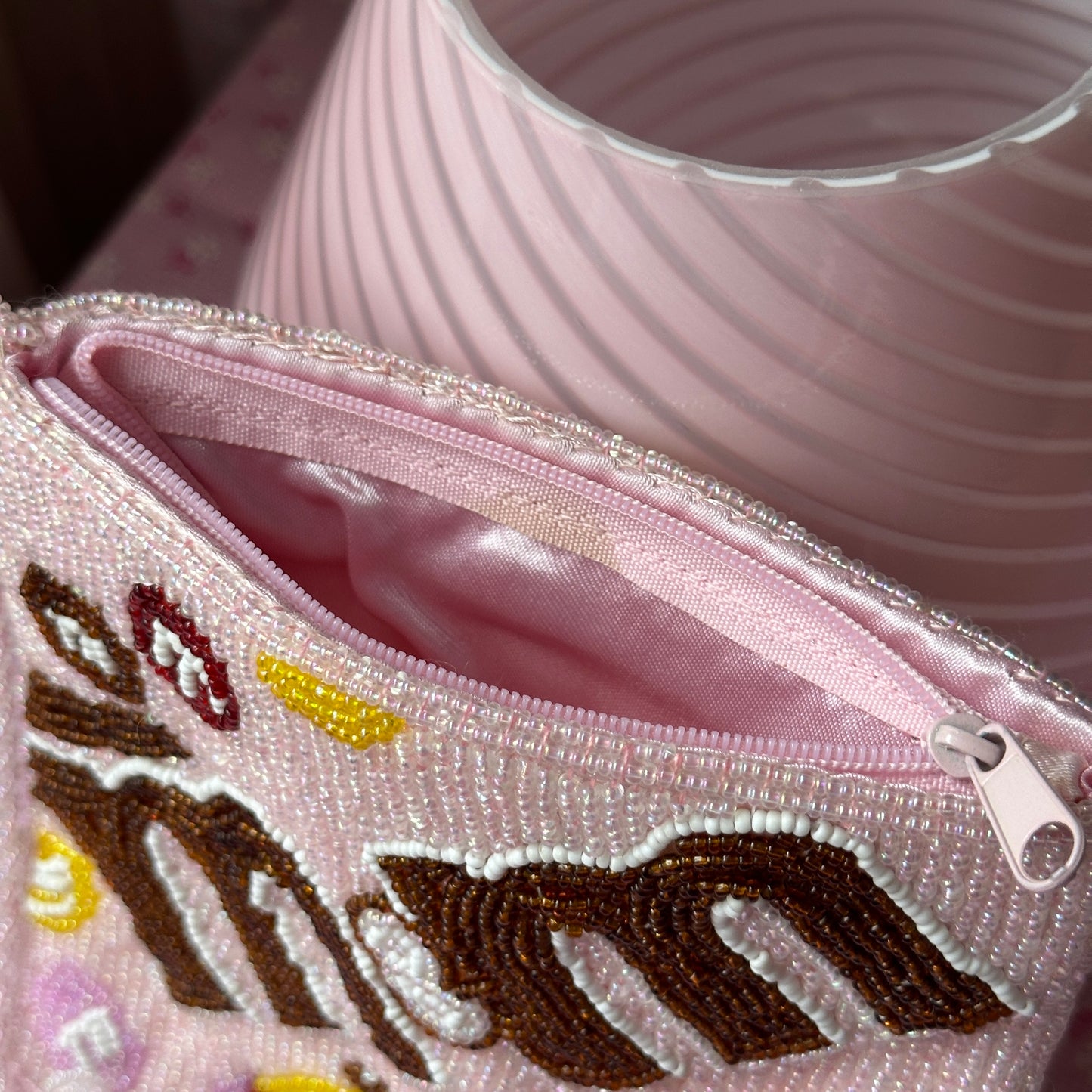 Beaded M&M Crossbody Pouch