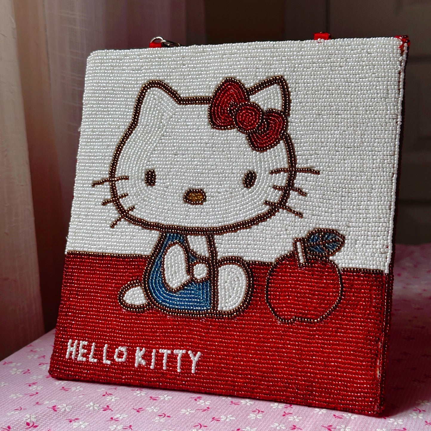 Vintage Beaded Hello Kitty Flat Tote