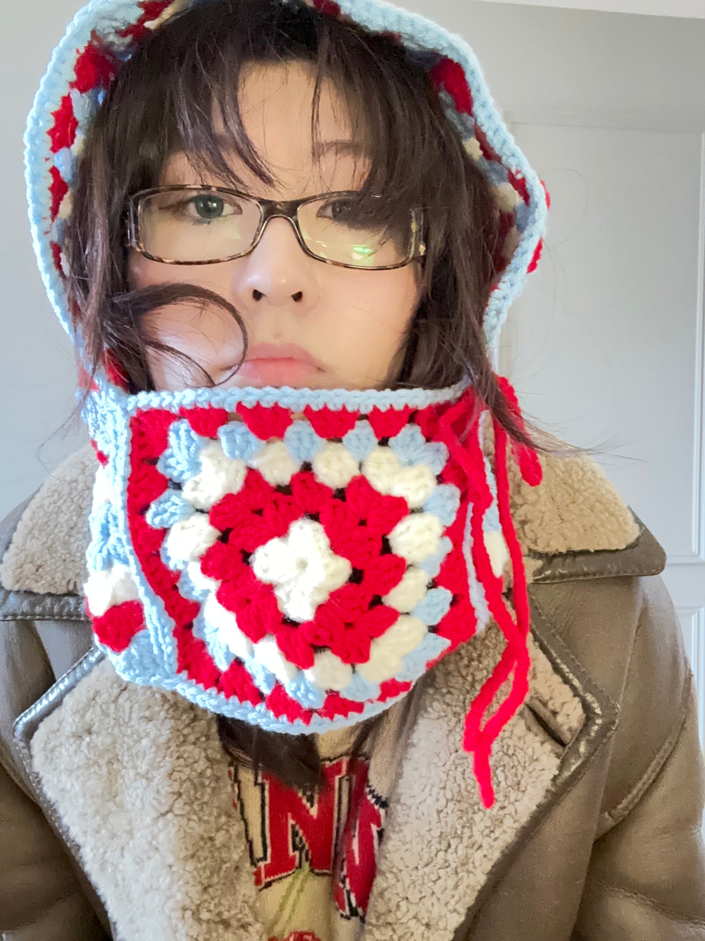 Crochet Balaclava with Bow