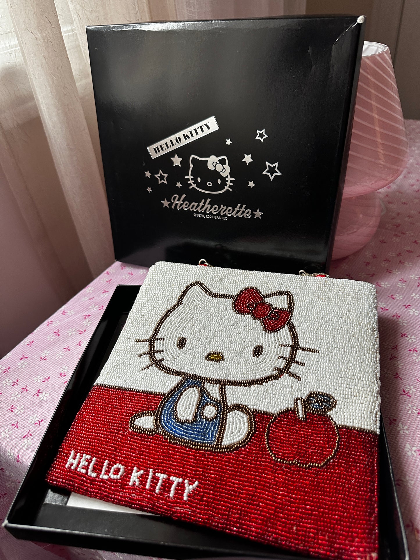 Beaded Hello Kitty Pouch Bag with Box