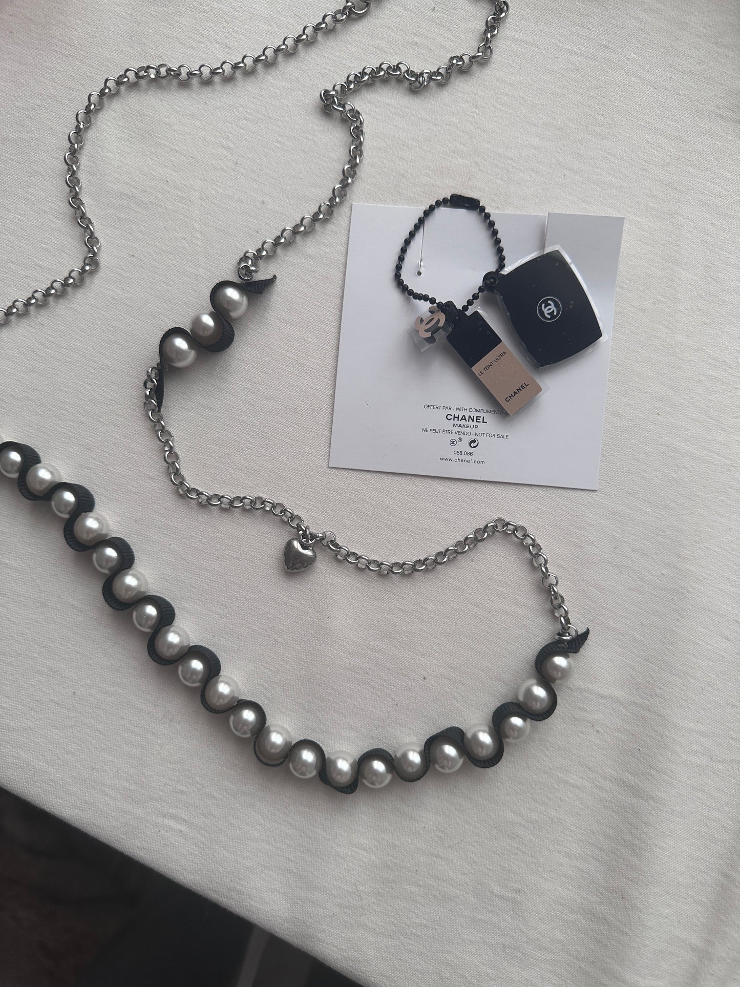 Chanel Charm Ribbon Necklace