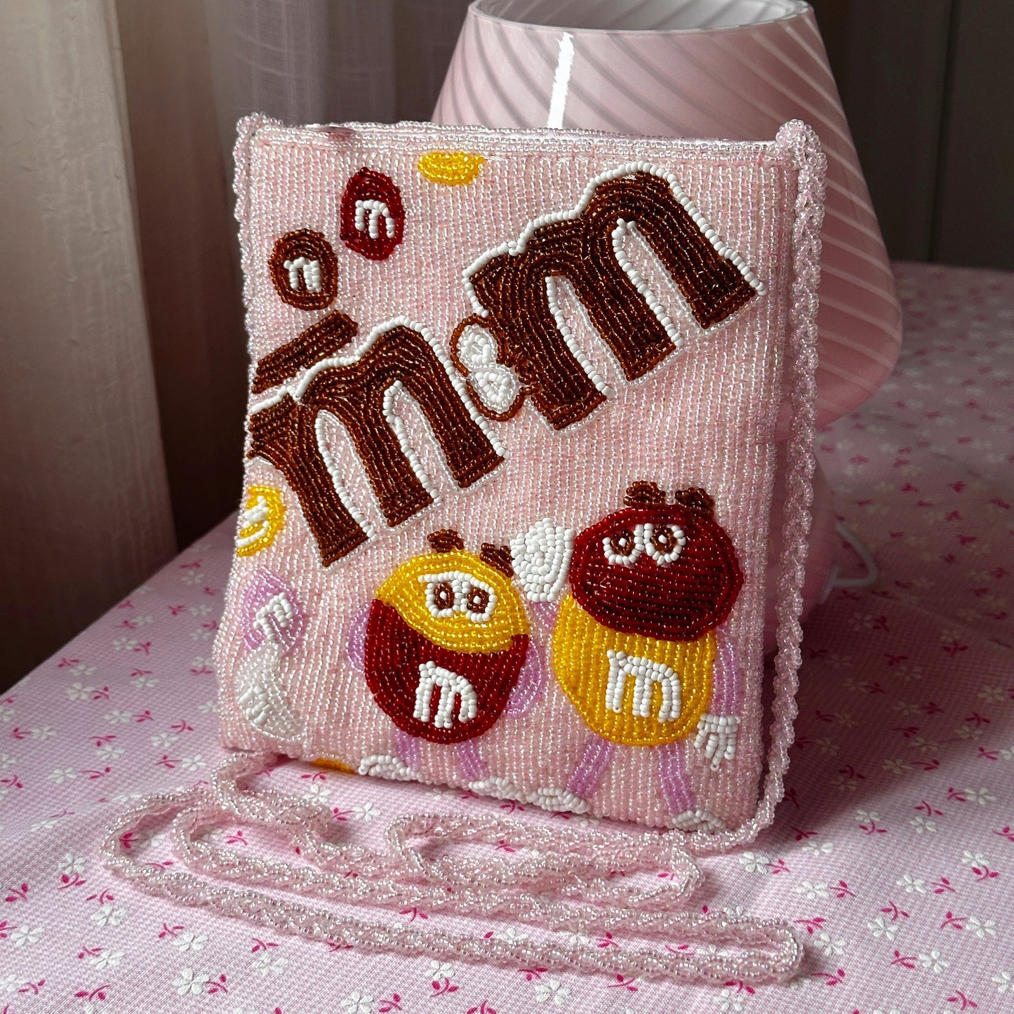 Beaded M&M Crossbody Pouch
