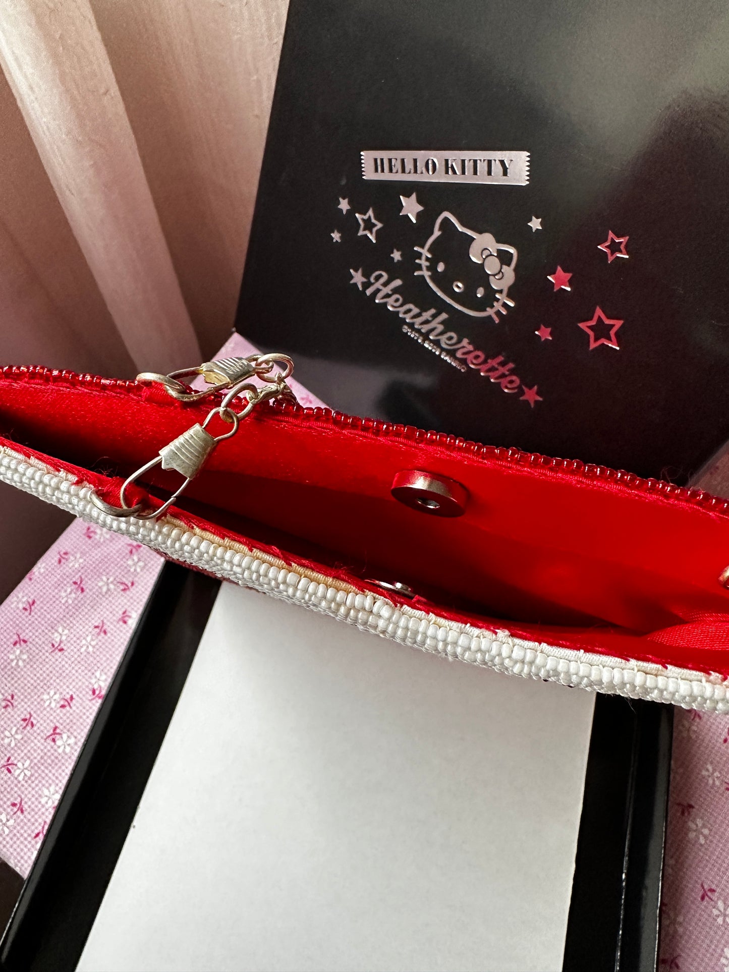 Beaded Hello Kitty Pouch Bag with Box