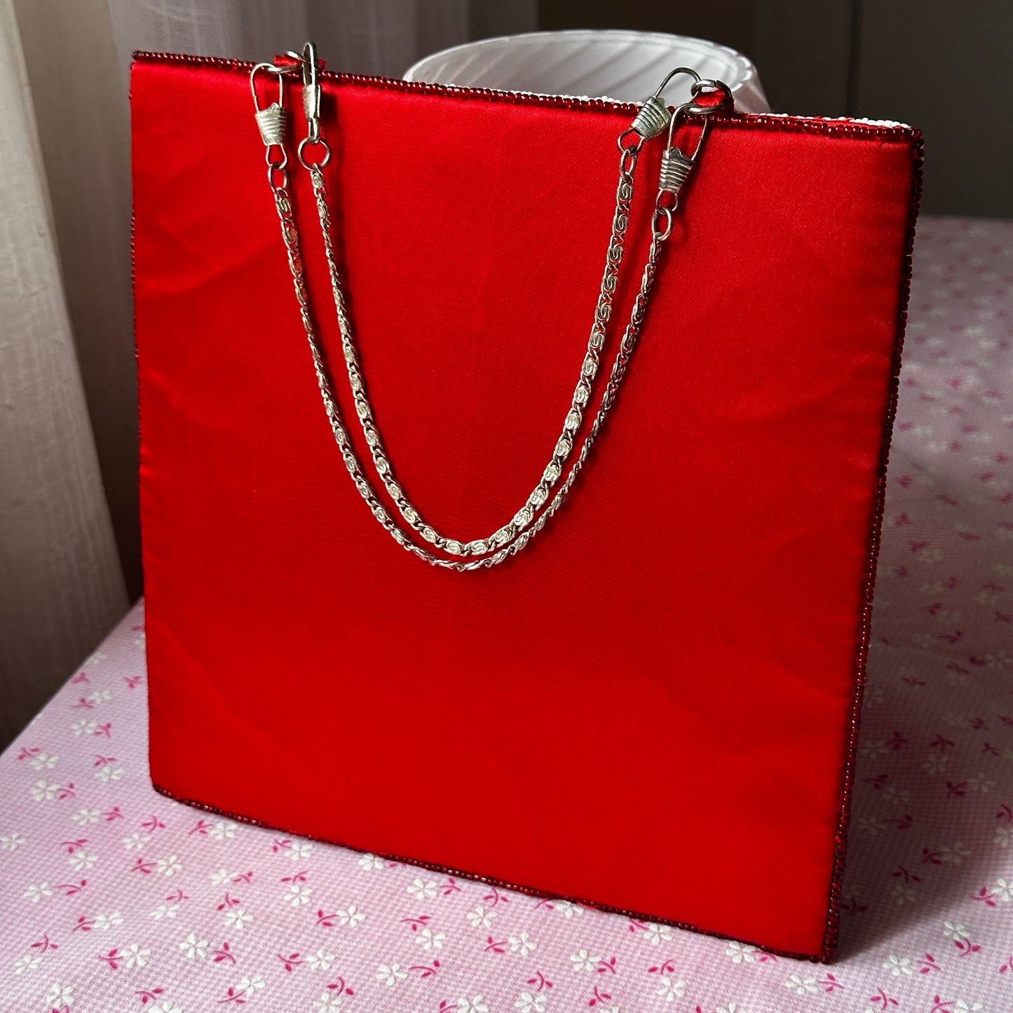 Vintage Beaded Hello Kitty Flat Tote