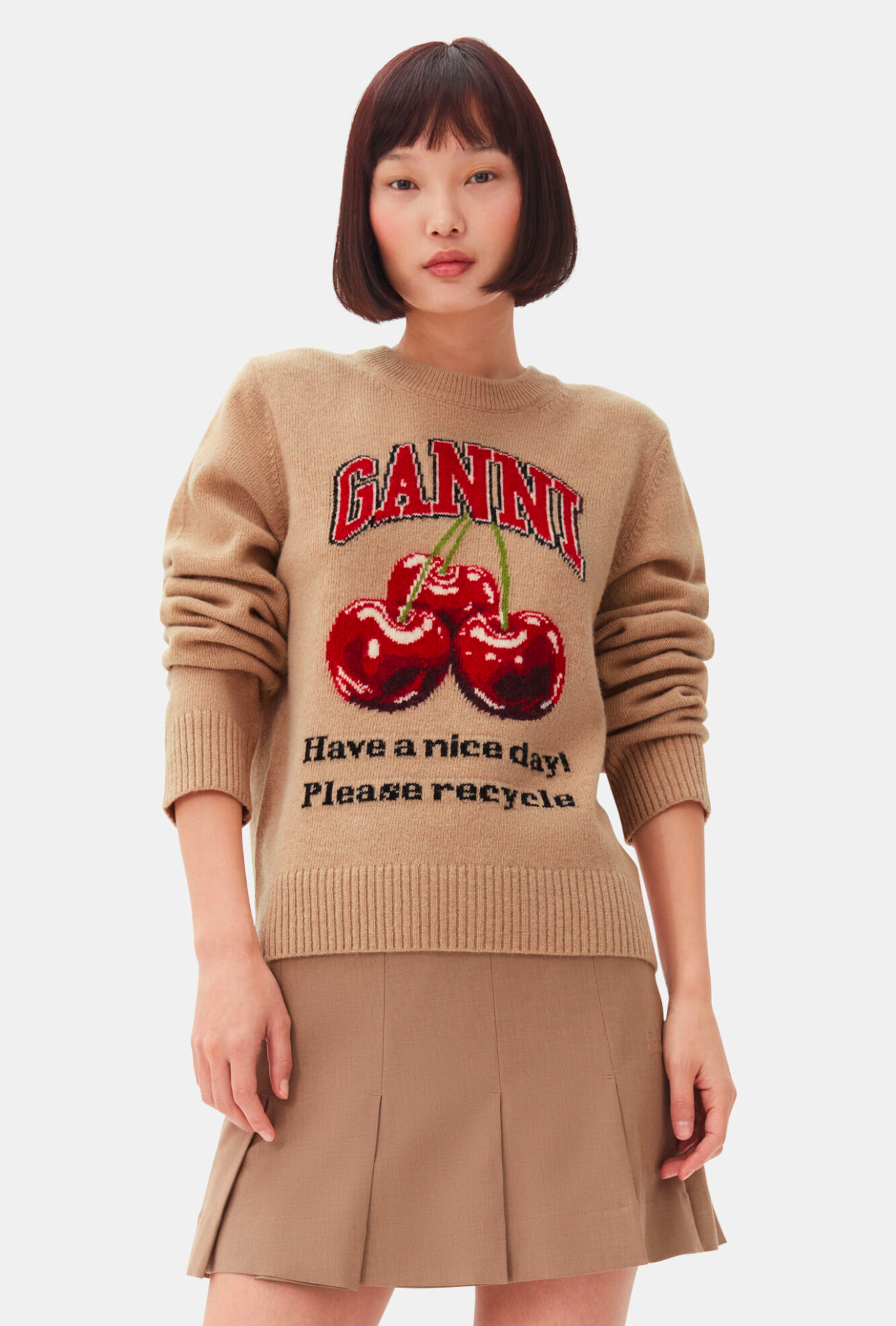 Camel Graphic Cherry Jumper