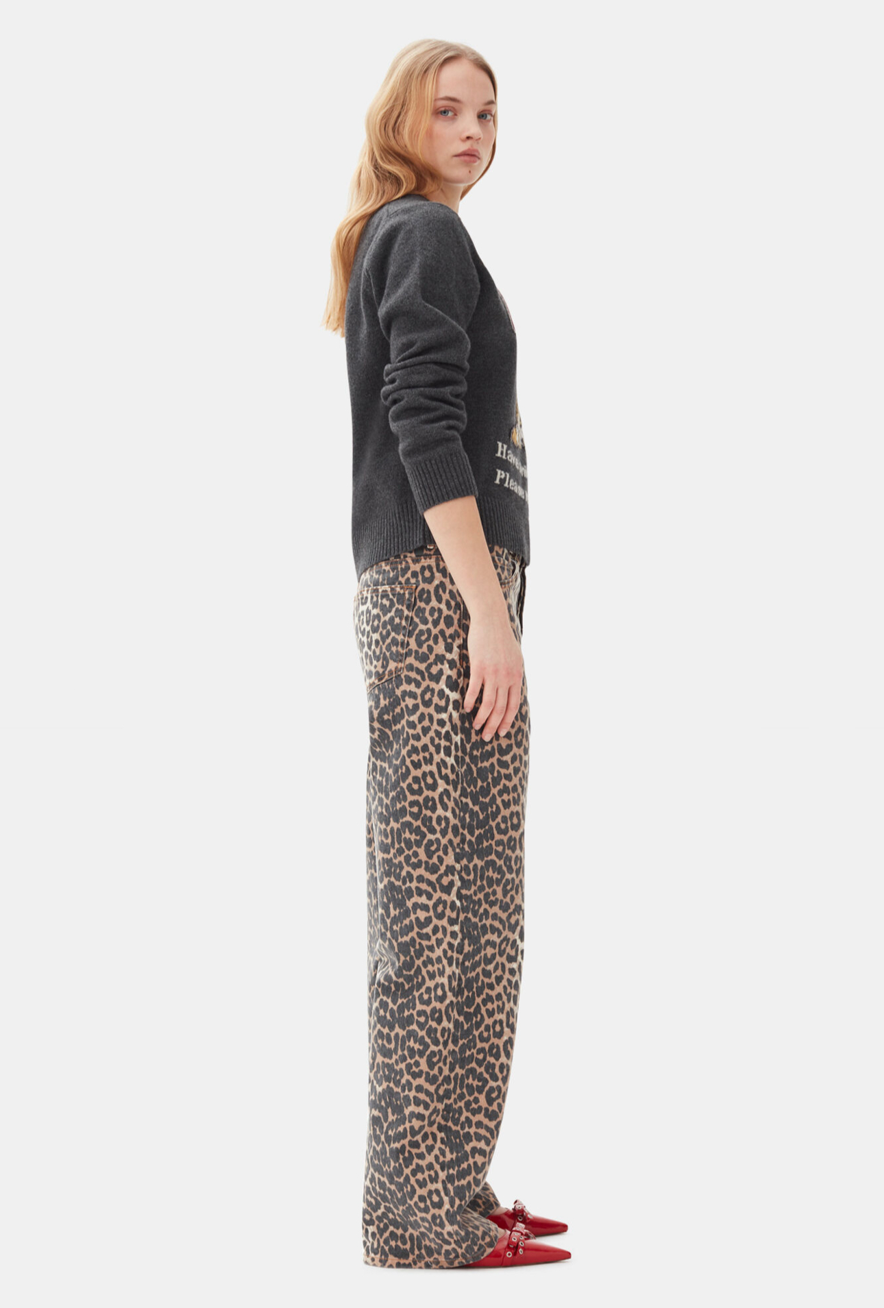 Dark Grey Graphic Tiger Jumper