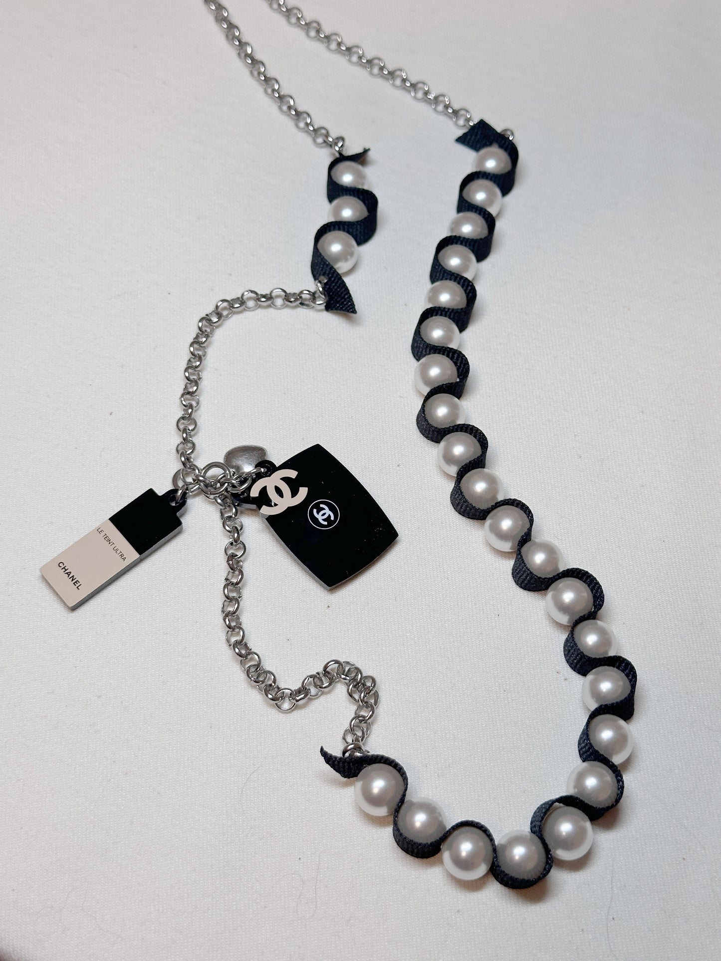 Chanel Charm Ribbon Necklace
