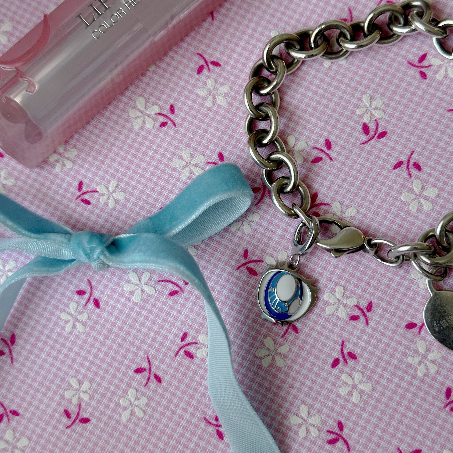 SS925 Magic Moon Eye Charm with Daimonds