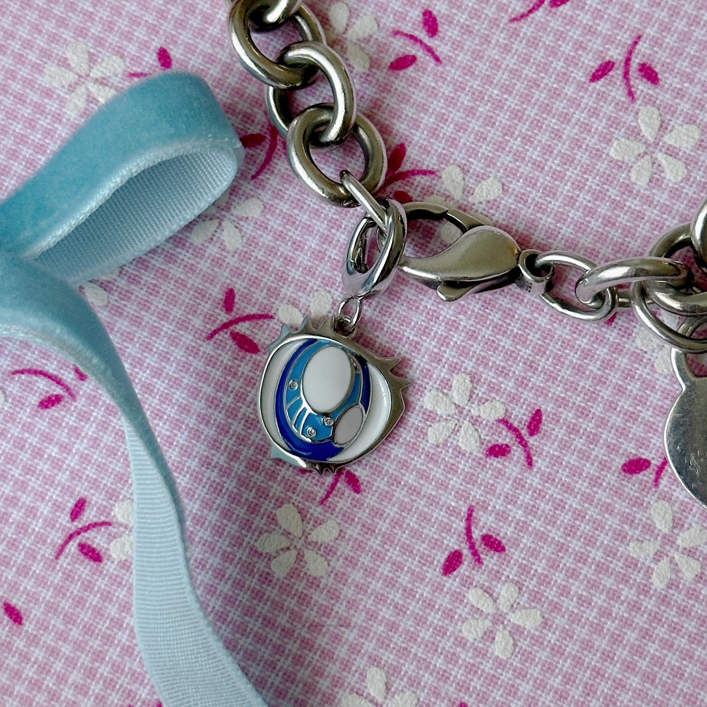 SS925 Magic Moon Eye Charm with Daimonds