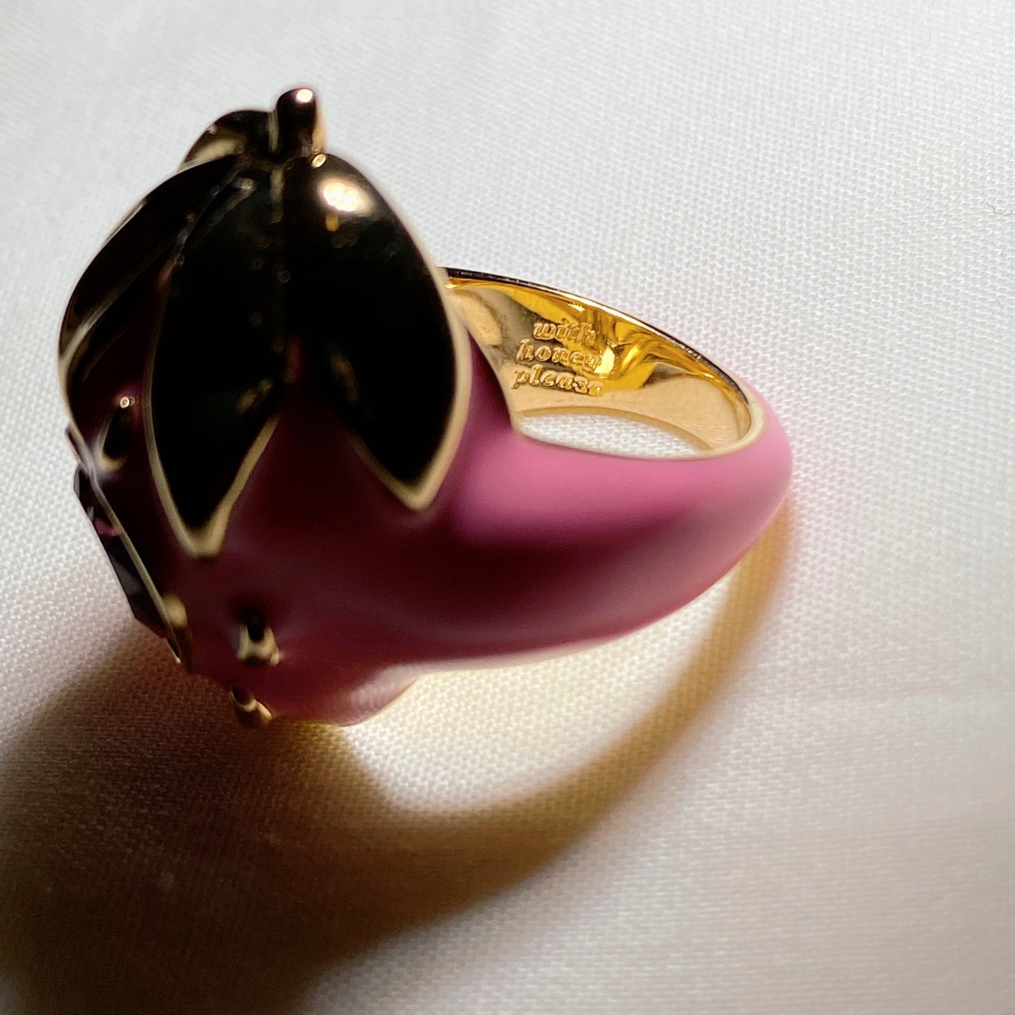 Strawberry Secret Enamel Ring