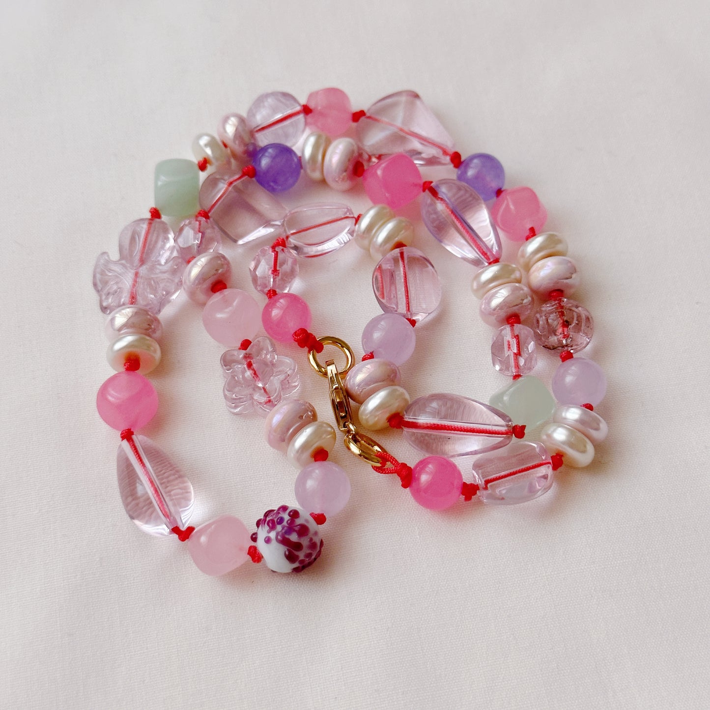 Barbie’s Pink Dream Hand Knotted Necklace