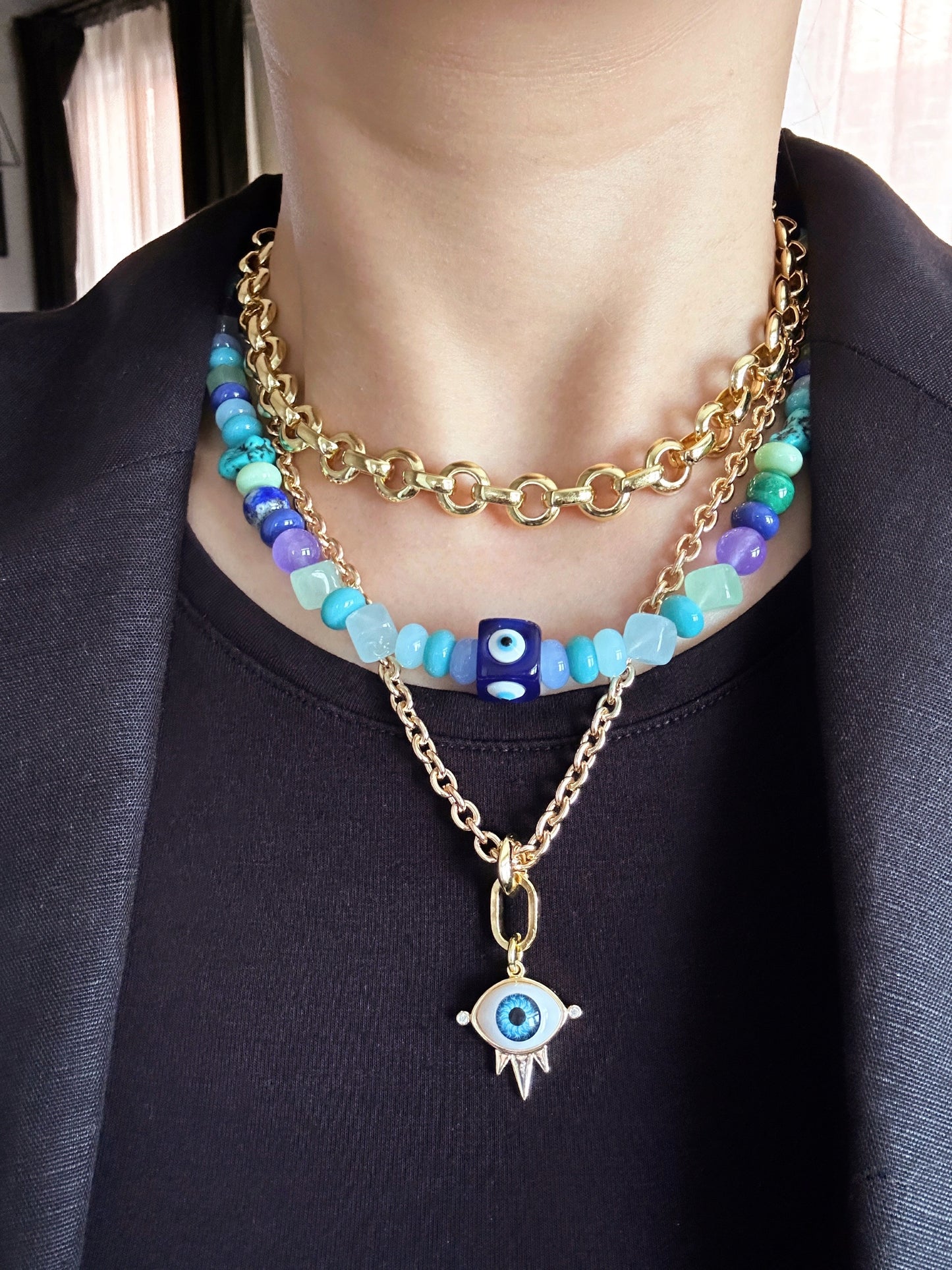 Turquoise Evil Eye Necklace