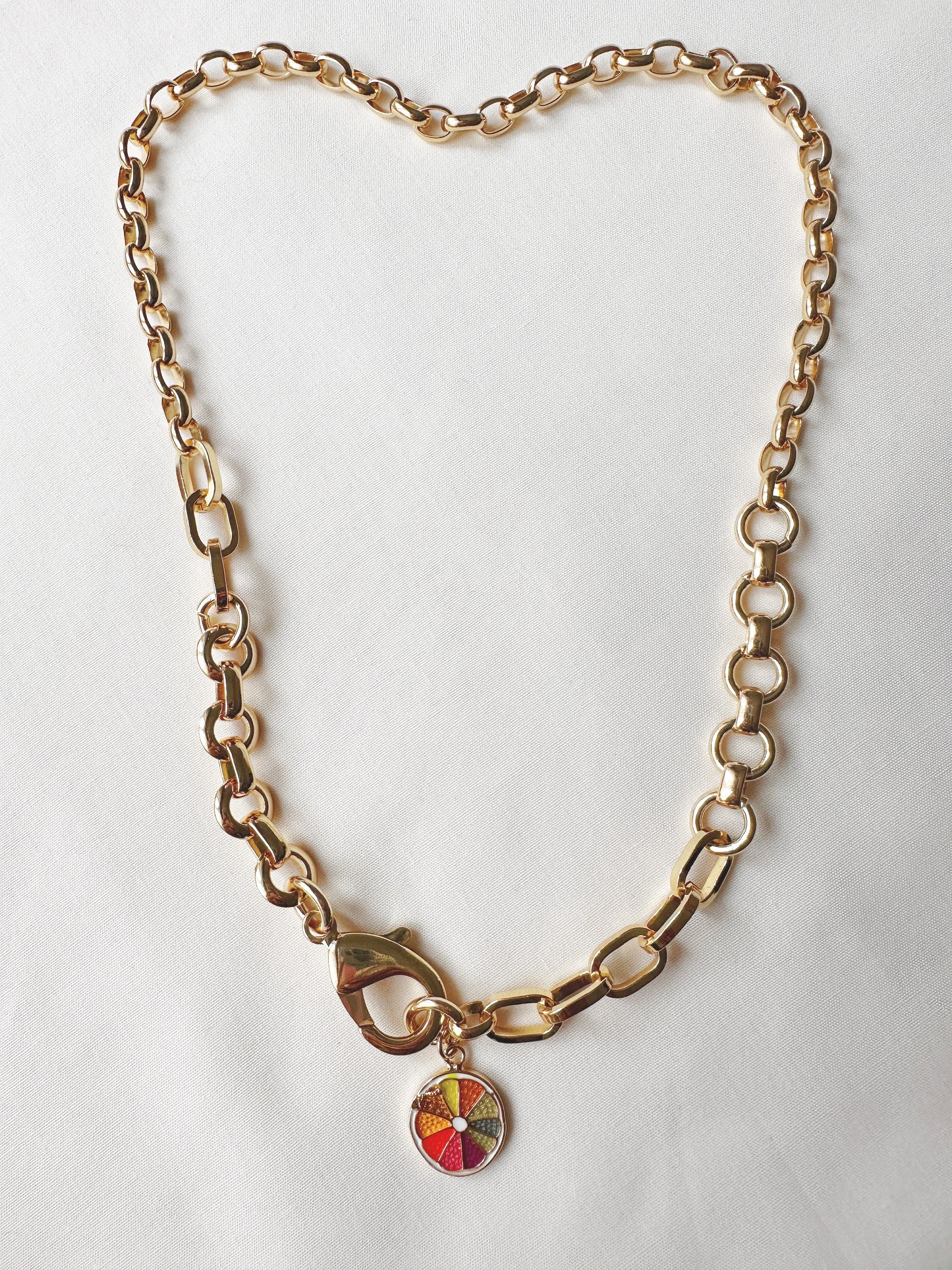 Citrus Soda Mixed Chain Necklace