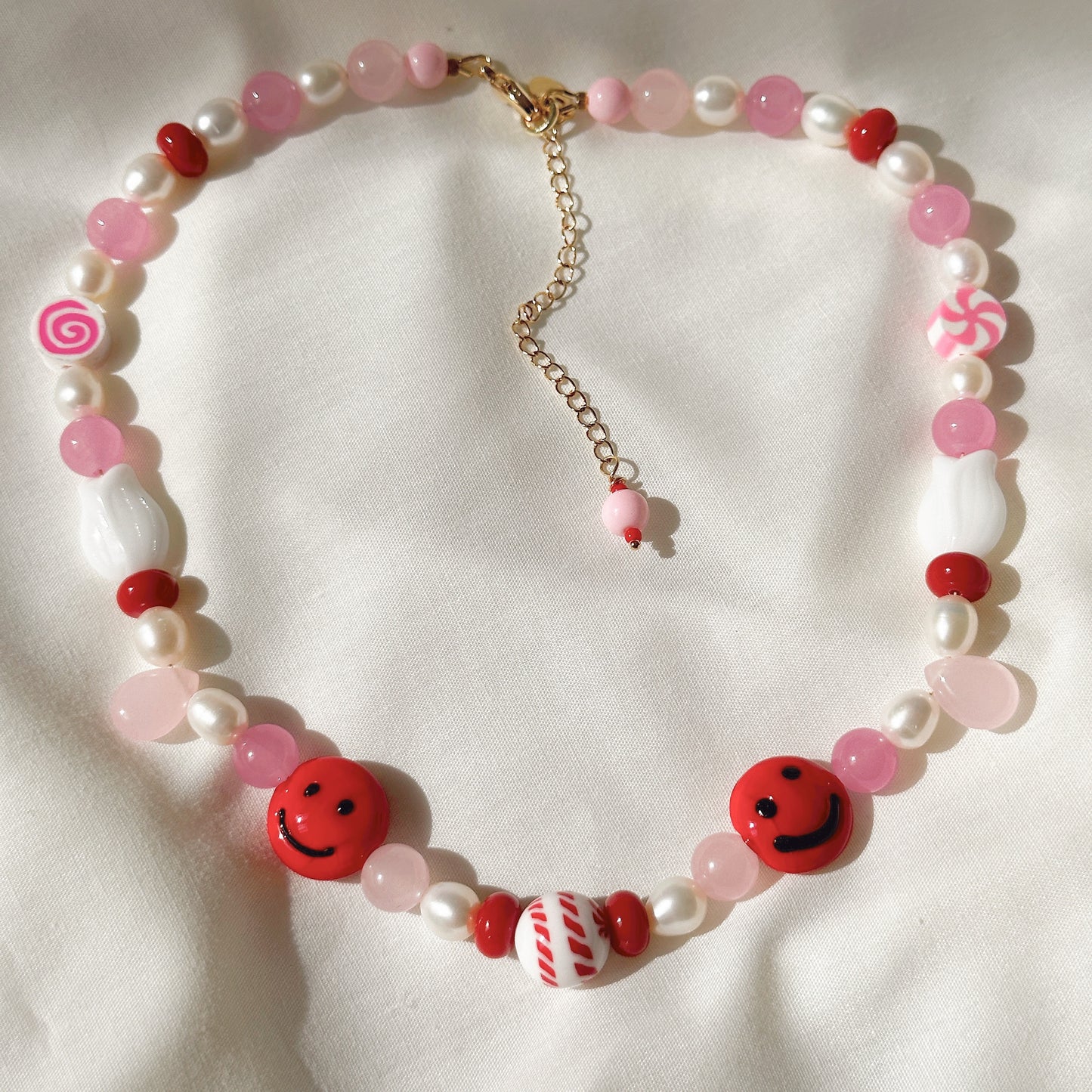 Smiley and Tulip Necklace