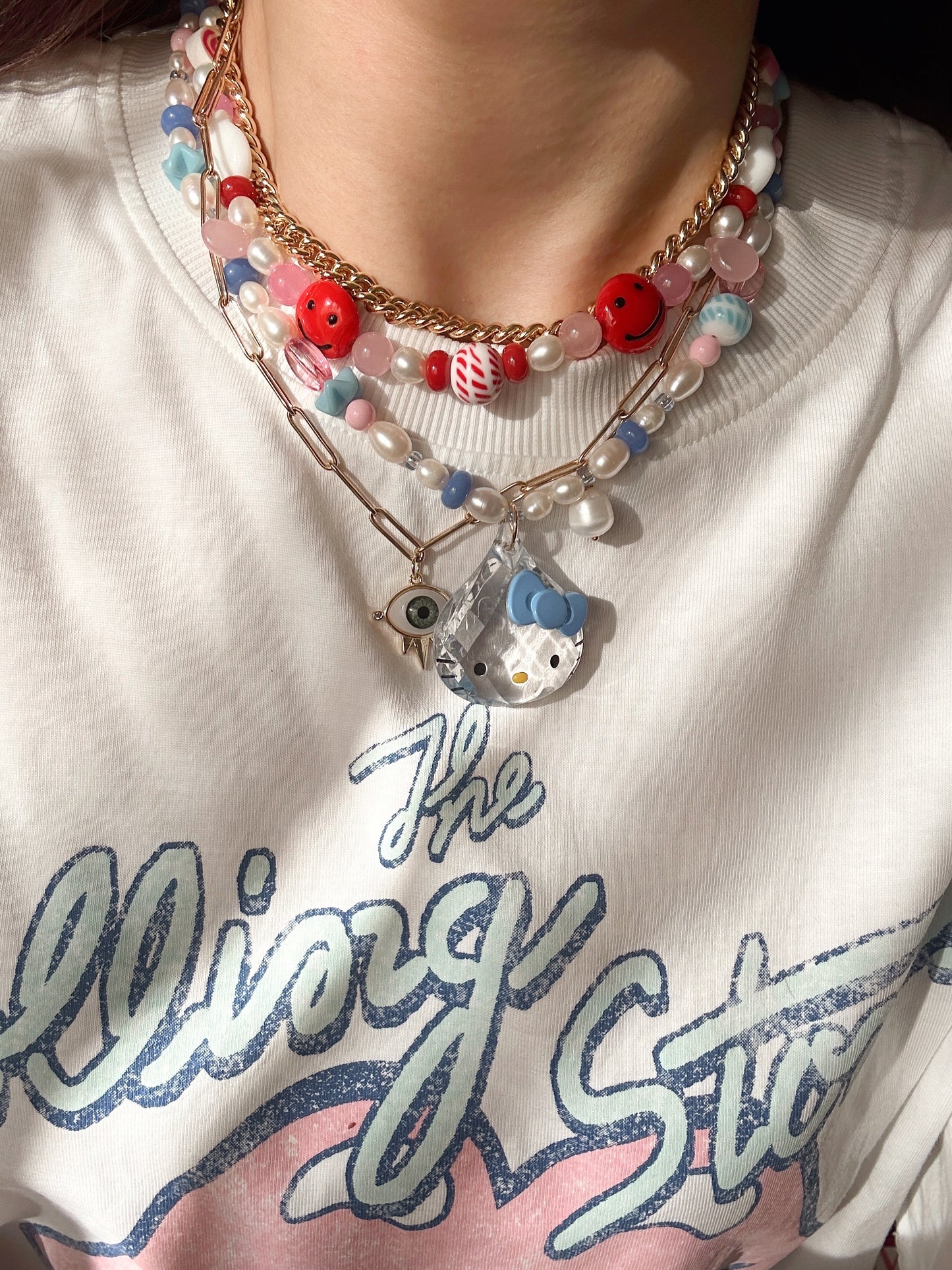 Smiley and Tulip Necklace