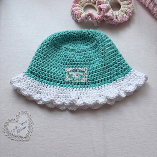 Crochet Cotton Hat (🐳Aqua)