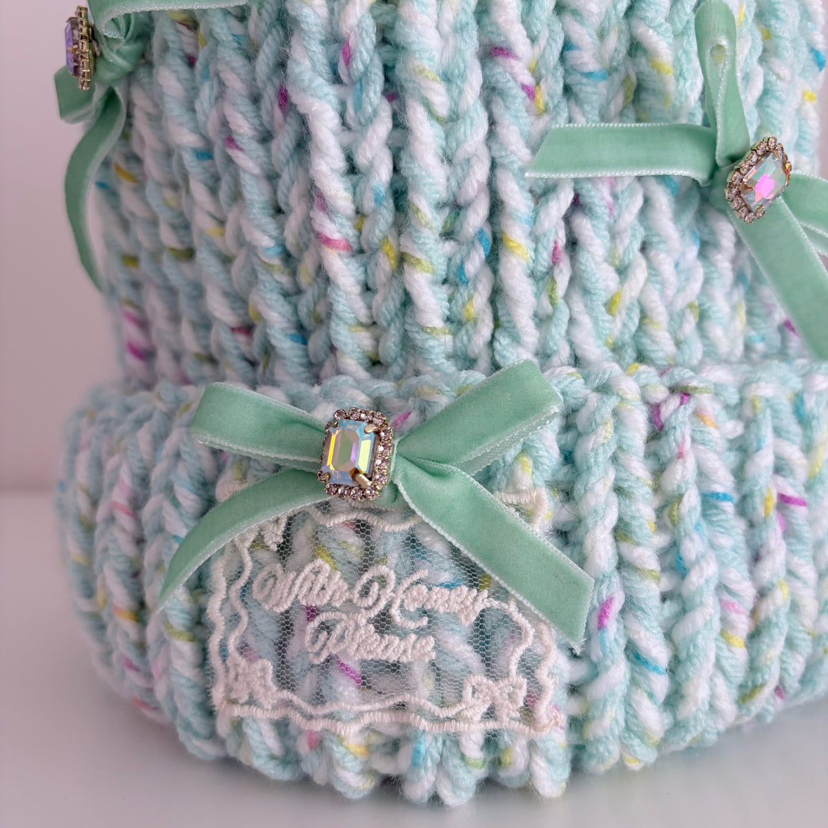 Knit Beanie (Mint Candy)