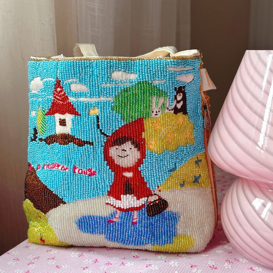Little Red Riding Hood Beaded Small Tote