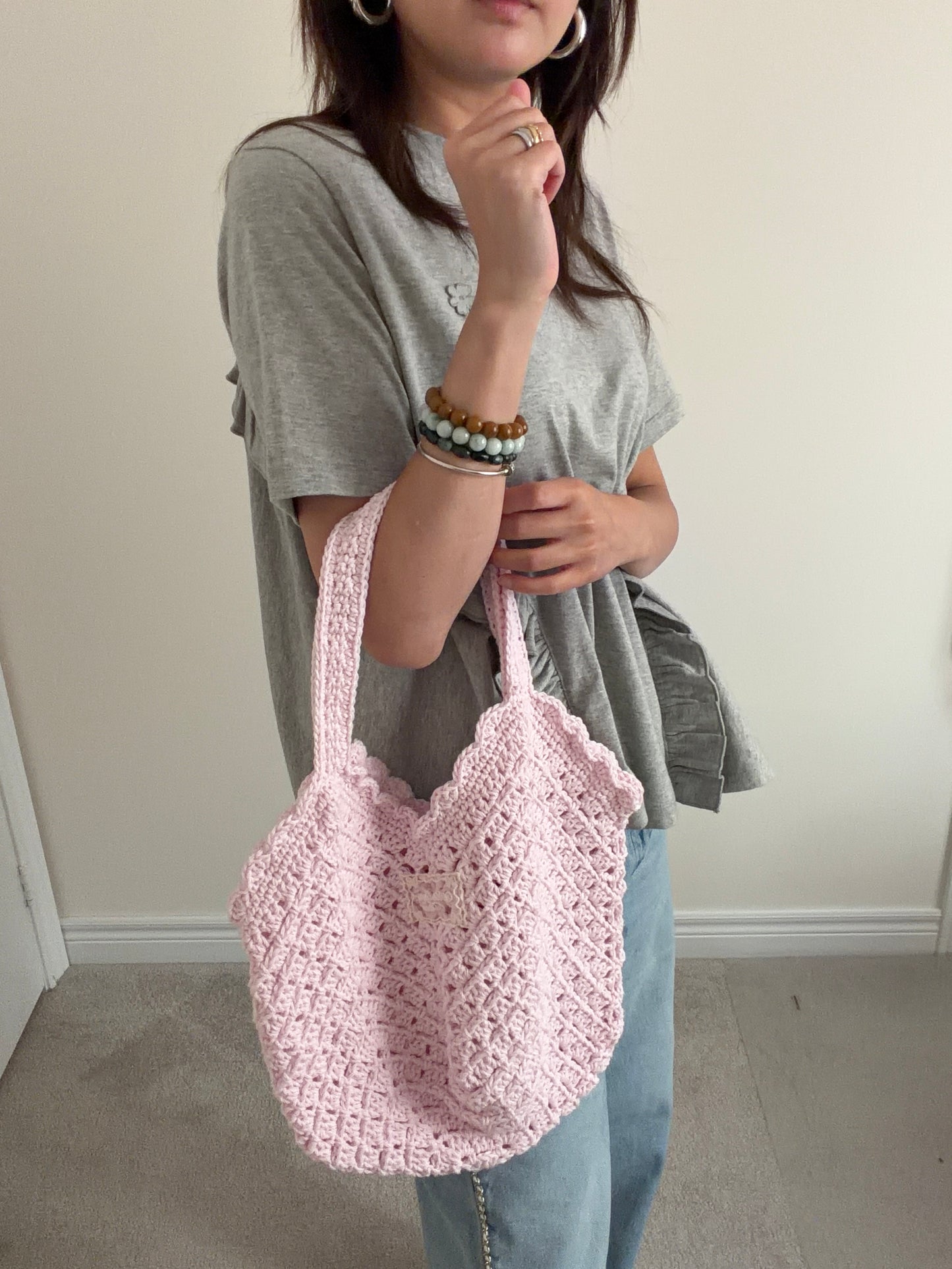 Market Tote in Powder Pink 🌷