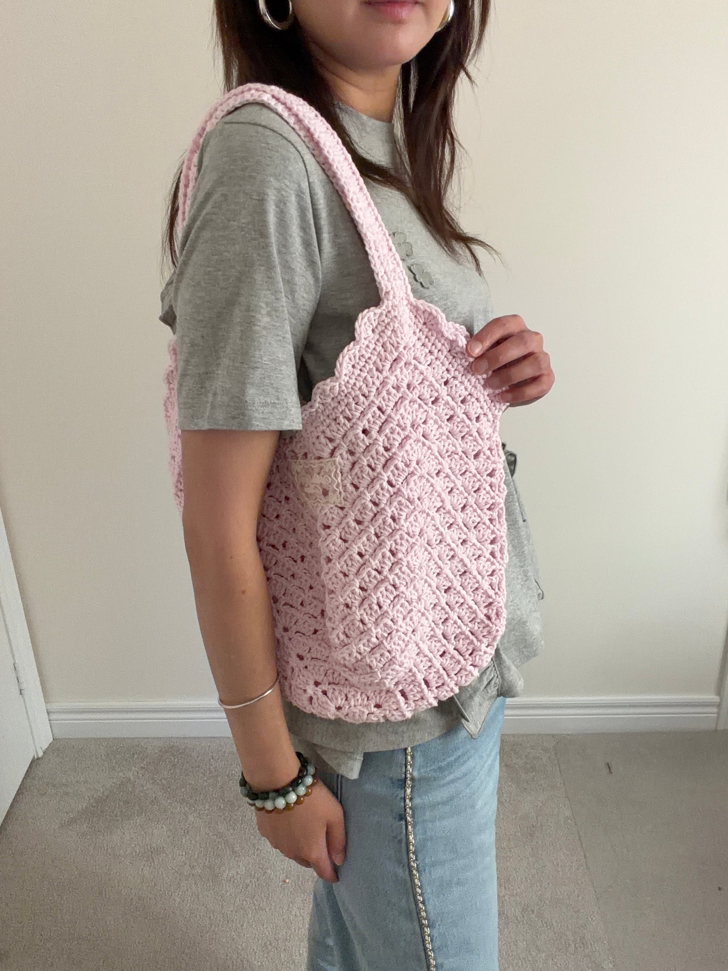 Market Tote in Powder Pink 🌷