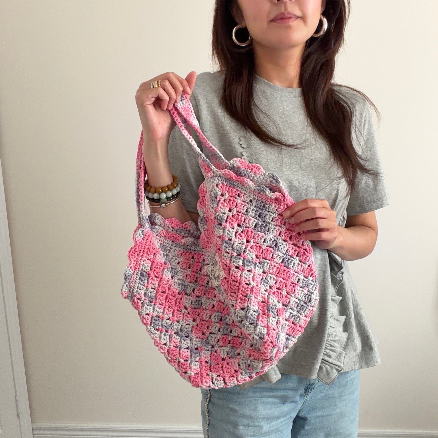 Market Tote in Tie Dye Pink 💖