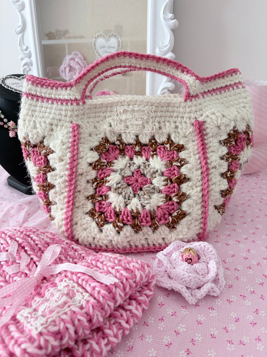 Crochet Granny Square Tote
