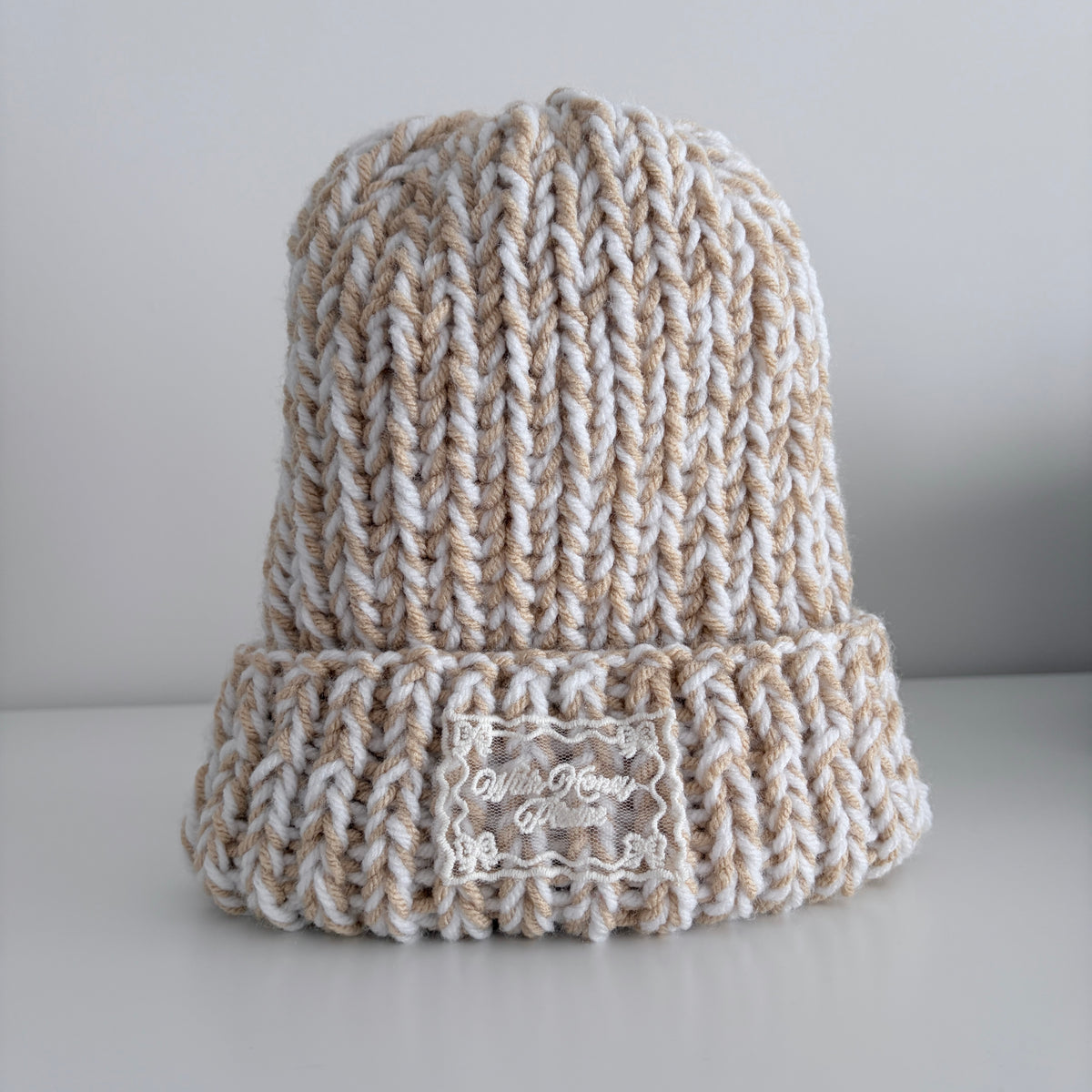 Knit Beanie (Milk Tea)