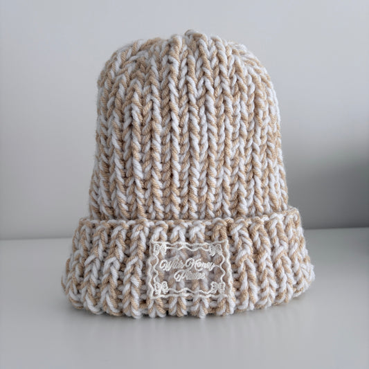 Knit Beanie (Milk Tea)