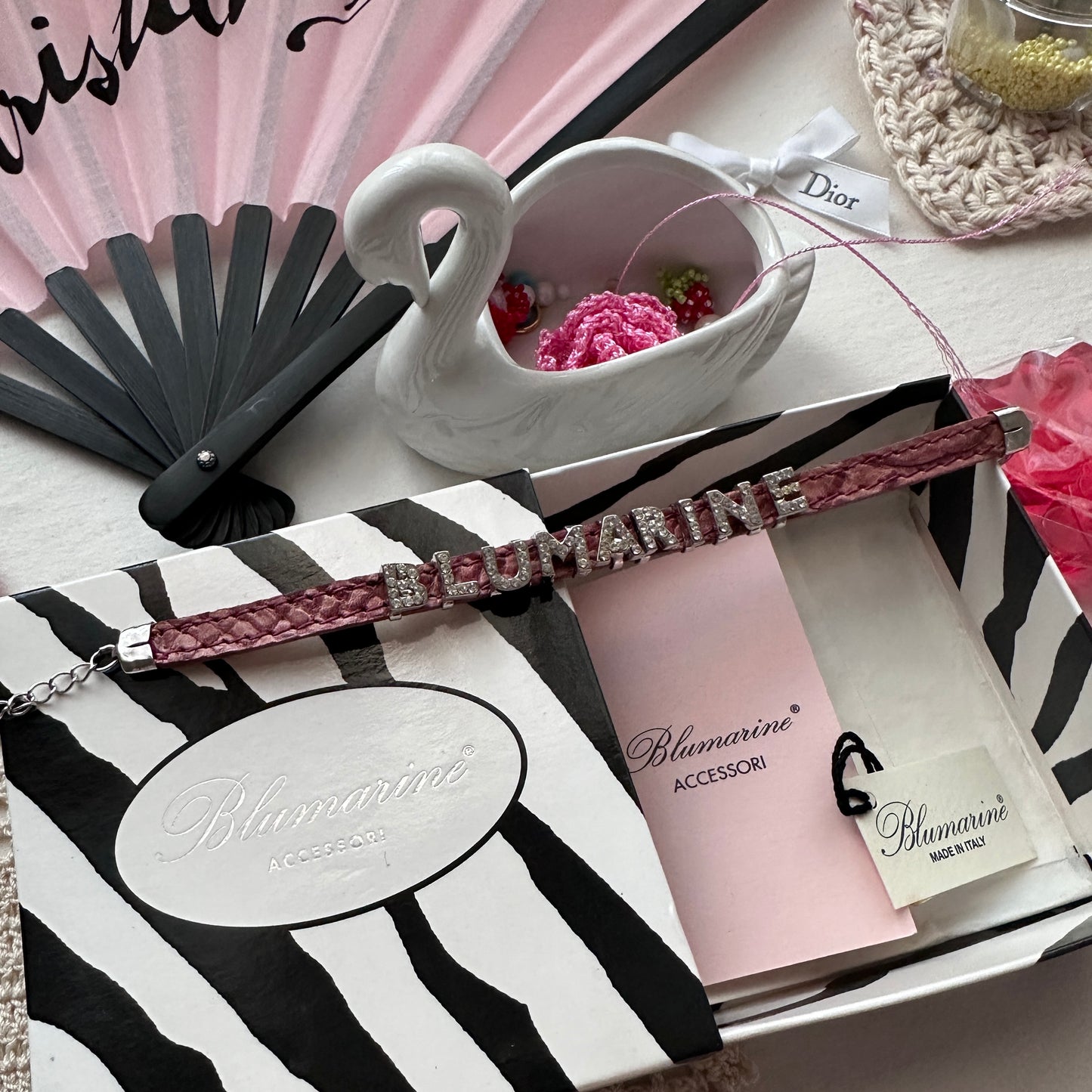 Blumarine leather bracelet