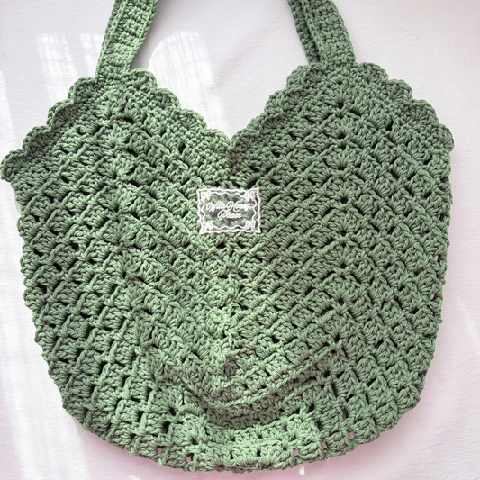 Market Tote in Olive Green