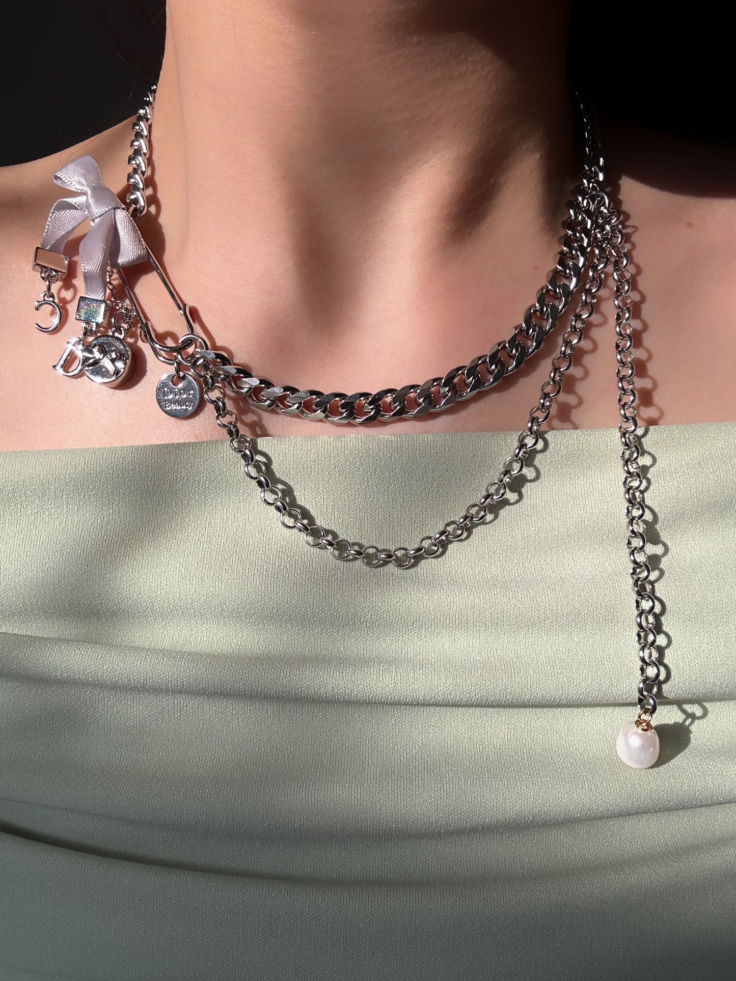 Dior Brooch Necklace