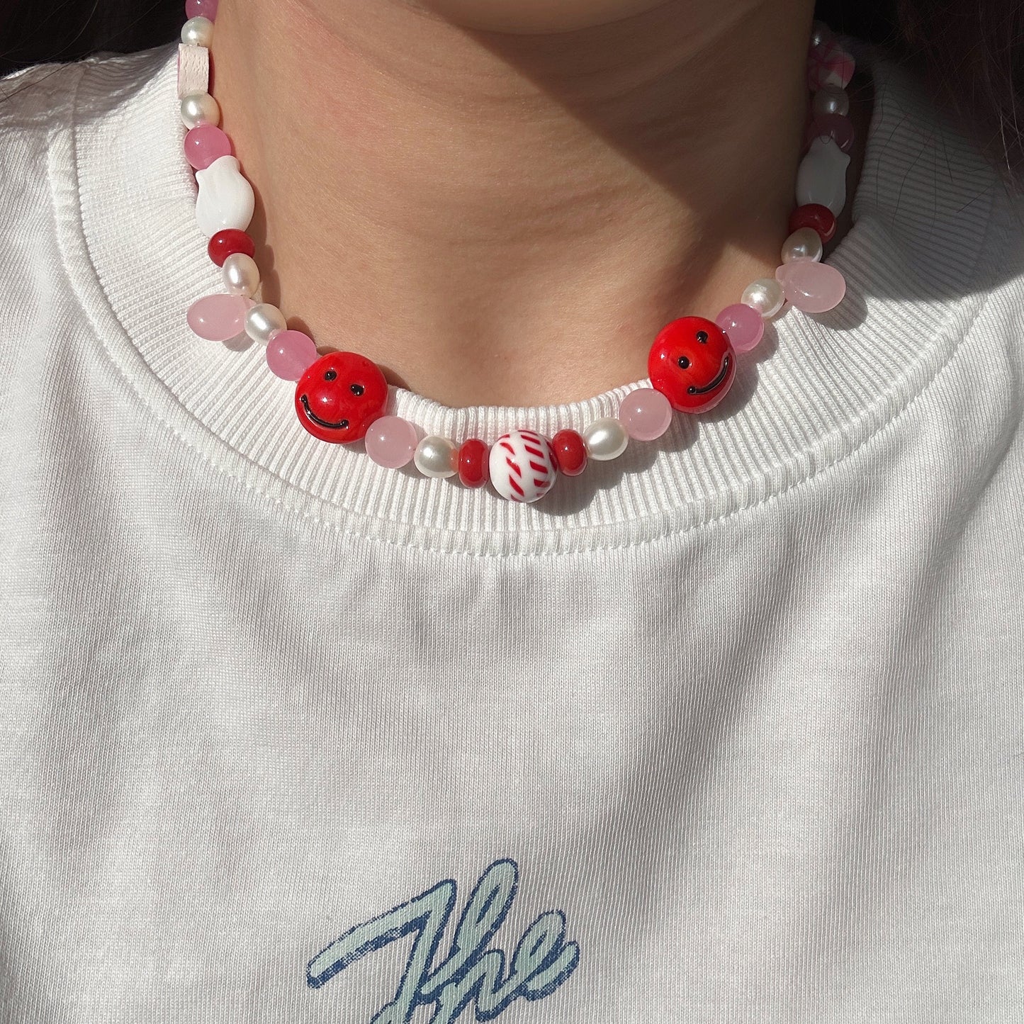 Smiley and Tulip Necklace
