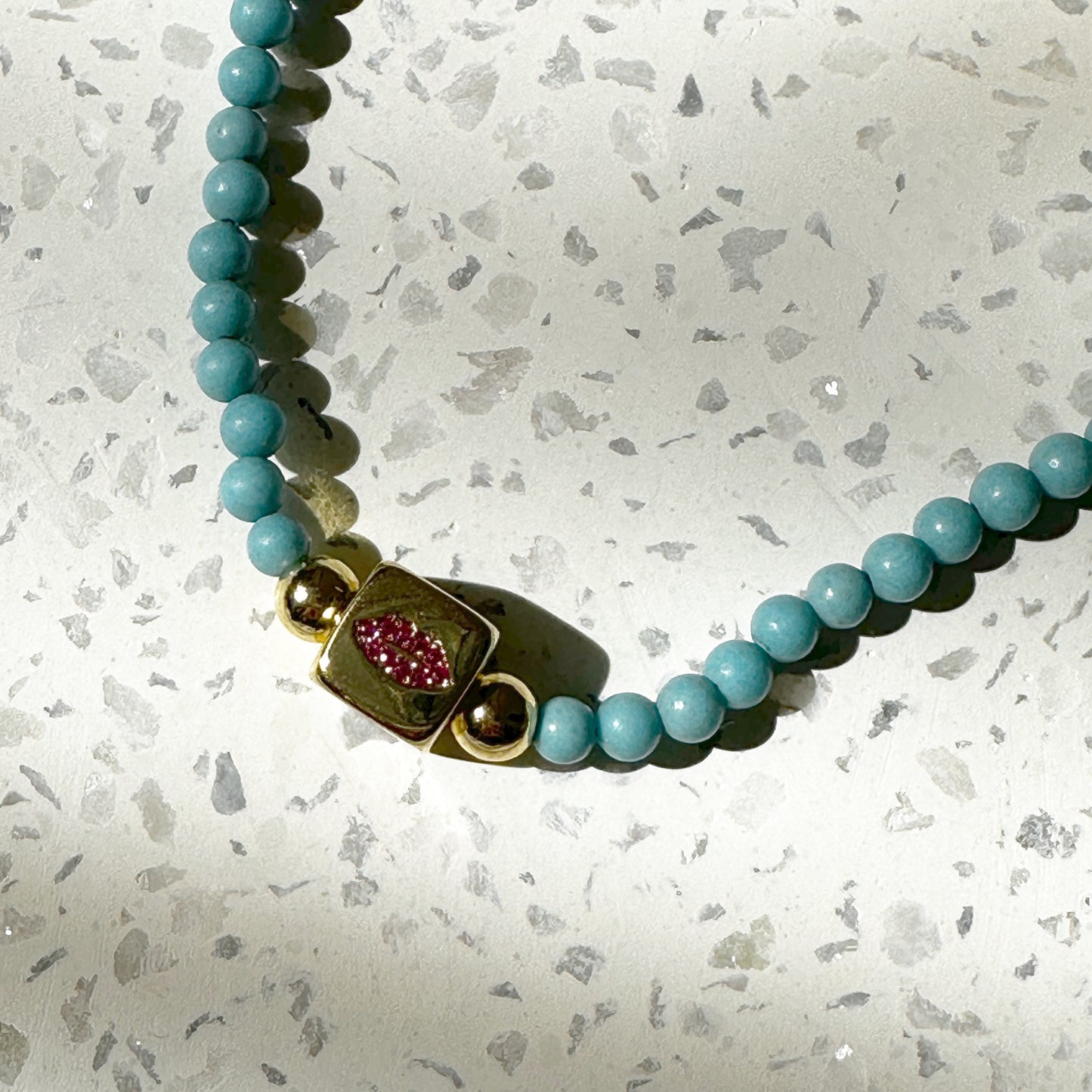 Turquoise Dice Necklace